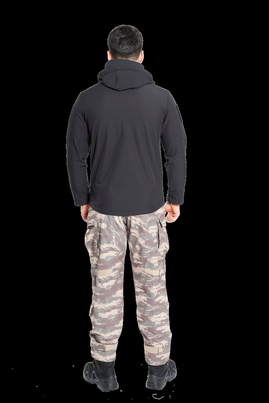 Softshell Yağmur Geçirmez Mont Siyah Renk