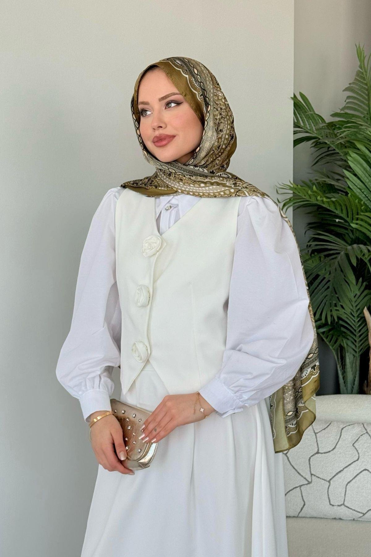  Venedik Etekli Takım Beyaz, Fiyatları  Venedik Etekli Takım Beyaz- Haza Moda 