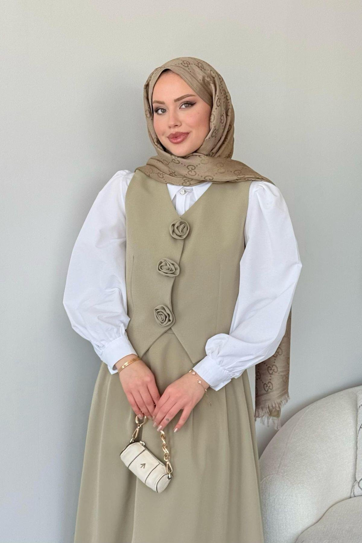  Venedik Etekli Takım Mint, Fiyatları  Venedik Etekli Takım Mint- Haza Moda 