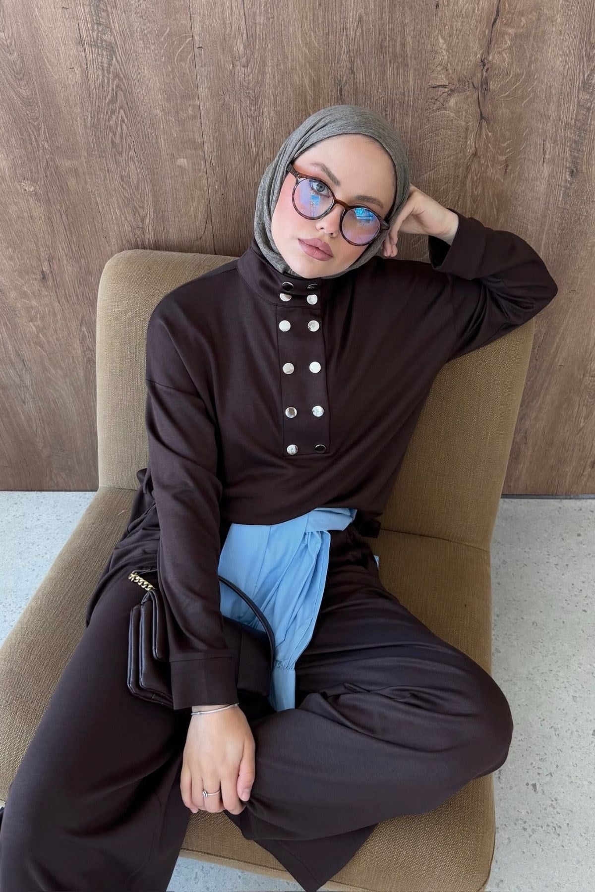  Zımba Yaka Oys Takım Kahve, Fiyatları  Zımba Yaka Oys Takım Kahve| Haza Moda