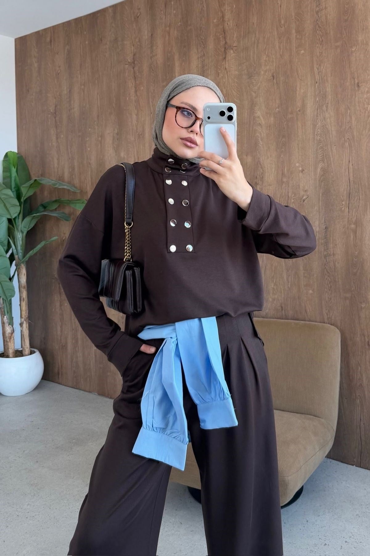  Zımba Yaka Oys Takım Kahve, Fiyatları  Zımba Yaka Oys Takım Kahve| Haza Moda