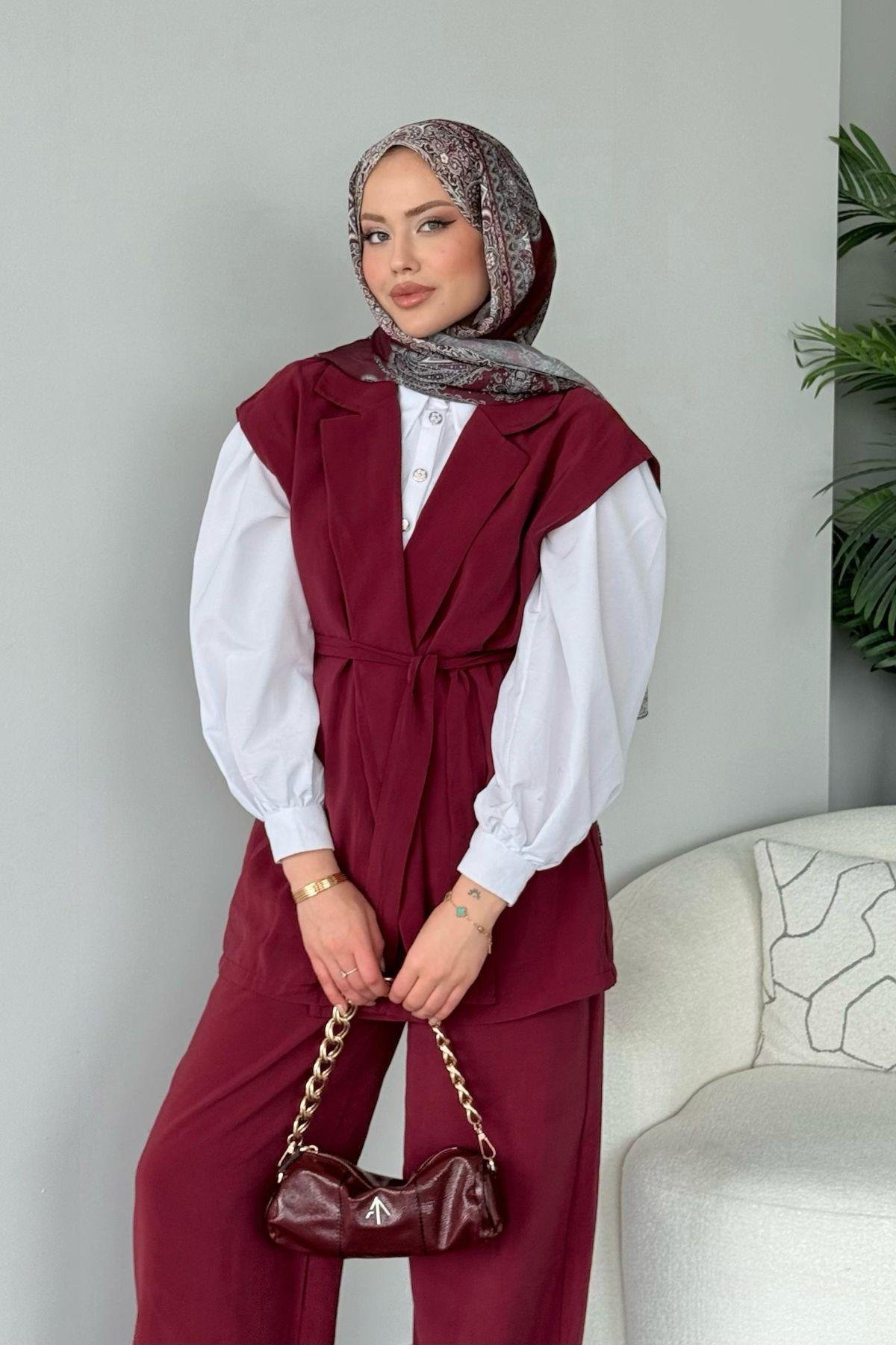 Afra Takım Bordo, Fiyatları Afra Takım Bordo - Haza Moda 