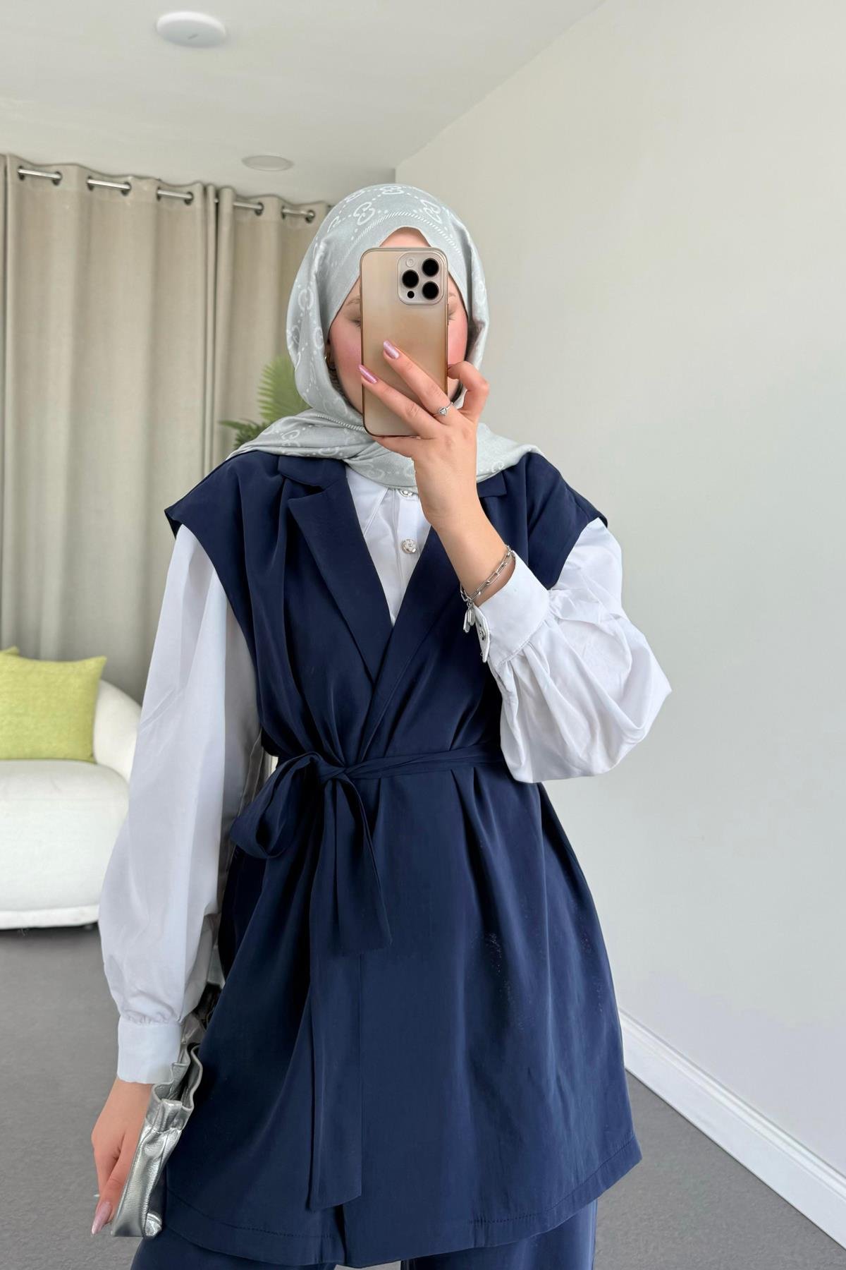 Afra Takım Lacivert, Fiyatları Haza Moda | Tesettür Giyim | Afra Takım Lacivert