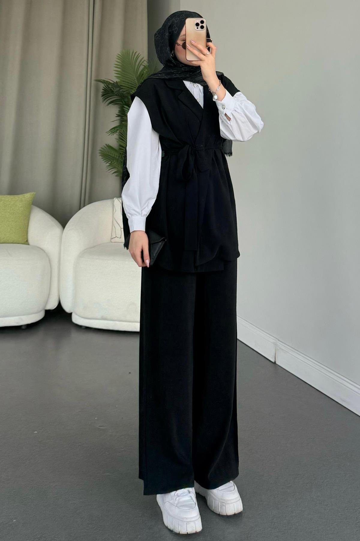 Afra Takım Siyah, Fiyatları Haza Moda | Tesettür Giyim | Afra Takım Siyah