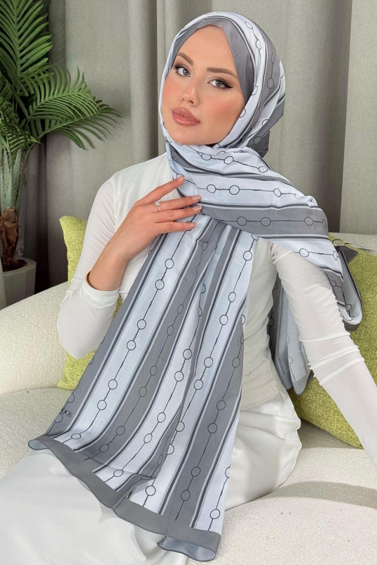 Ahsen Çizgili Desen Şal Gri, Fiyatları 