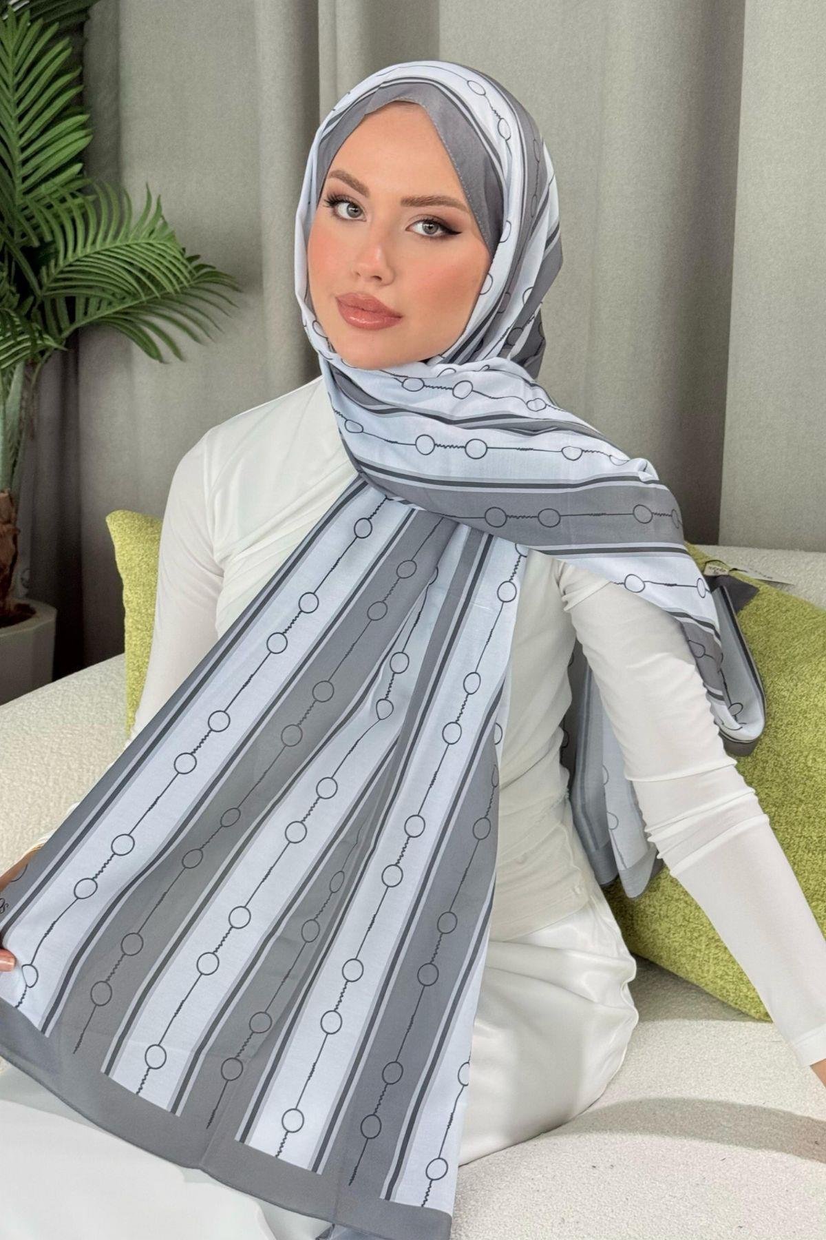 Ahsen Çizgili Desen Şal Gri, Fiyatları 