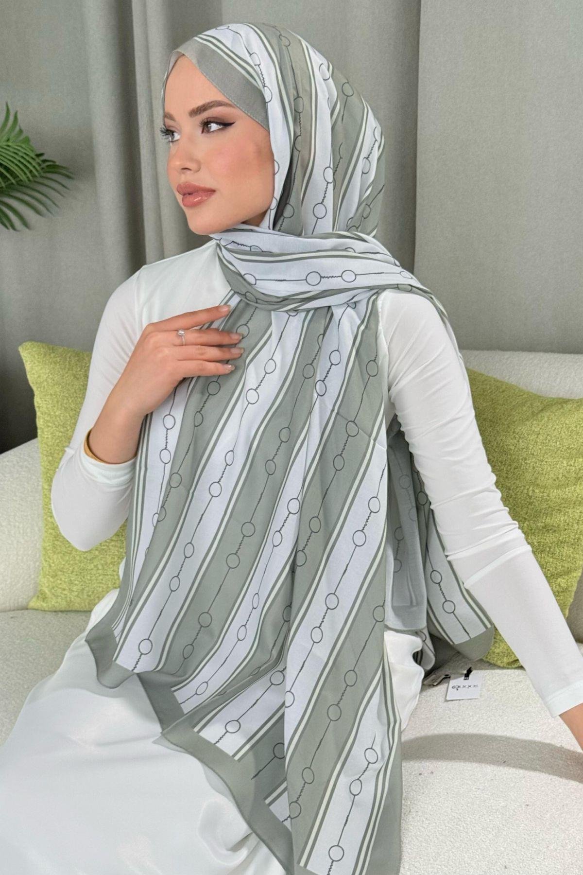 Ahsen Çizgili Desen Şal Mint, Fiyatları 