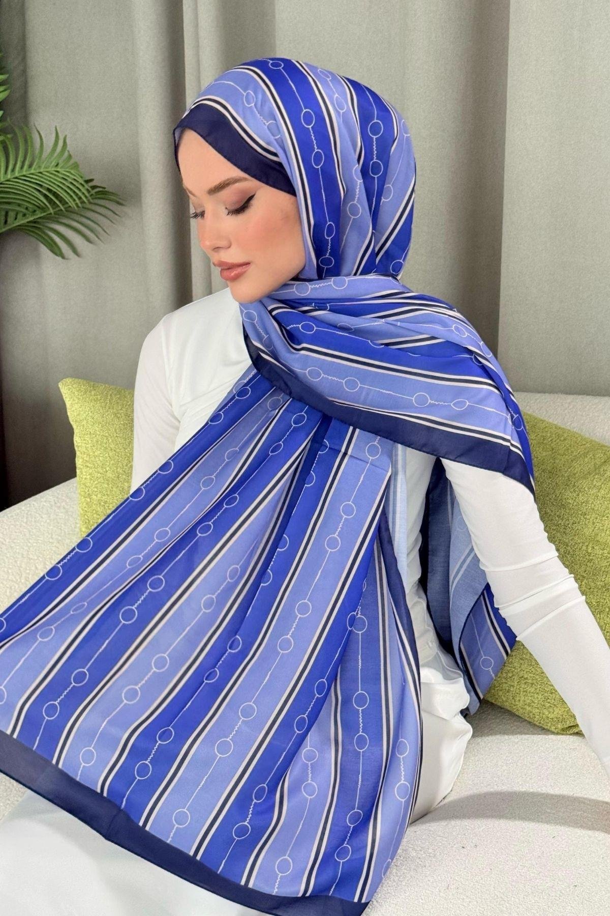 Ahsen Çizgili Desen Şal Saks, Fiyatları 