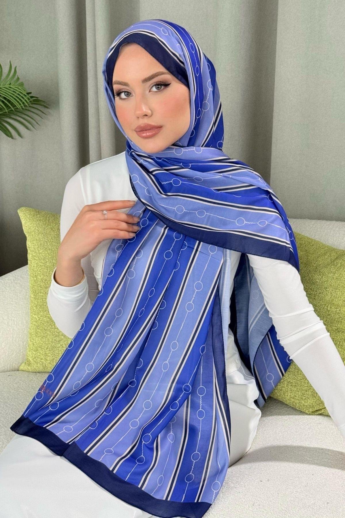 Ahsen Çizgili Desen Şal Saks, Fiyatları 