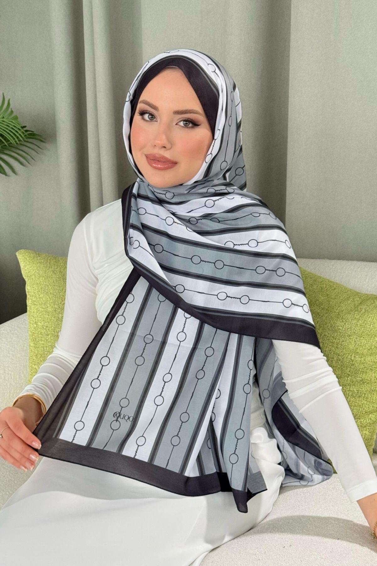 Ahsen Çizgili Desen Şal Siyah, Fiyatları 