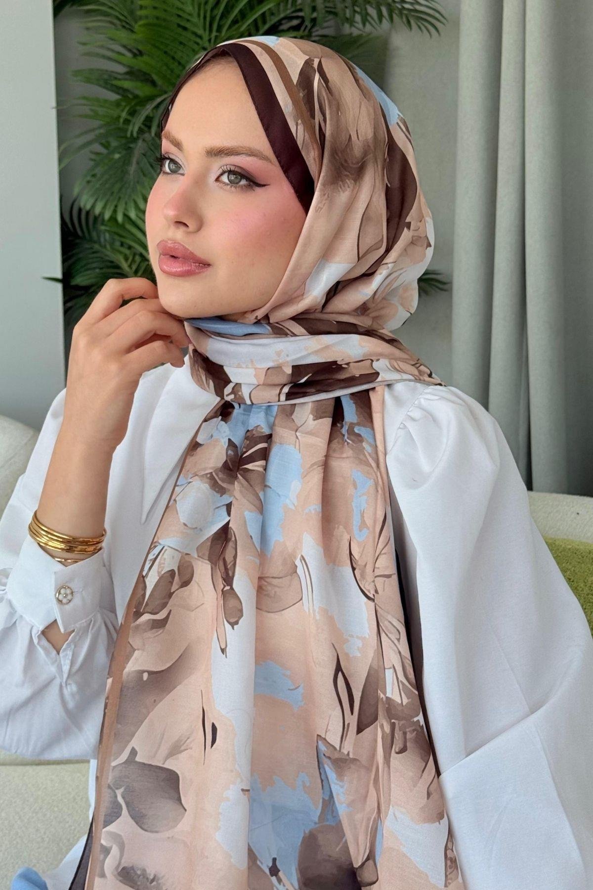 Alaçatı Dijital Şal Kahve, Fiyatları Alaçatı Dijital Şal Kahve- Haza Moda 