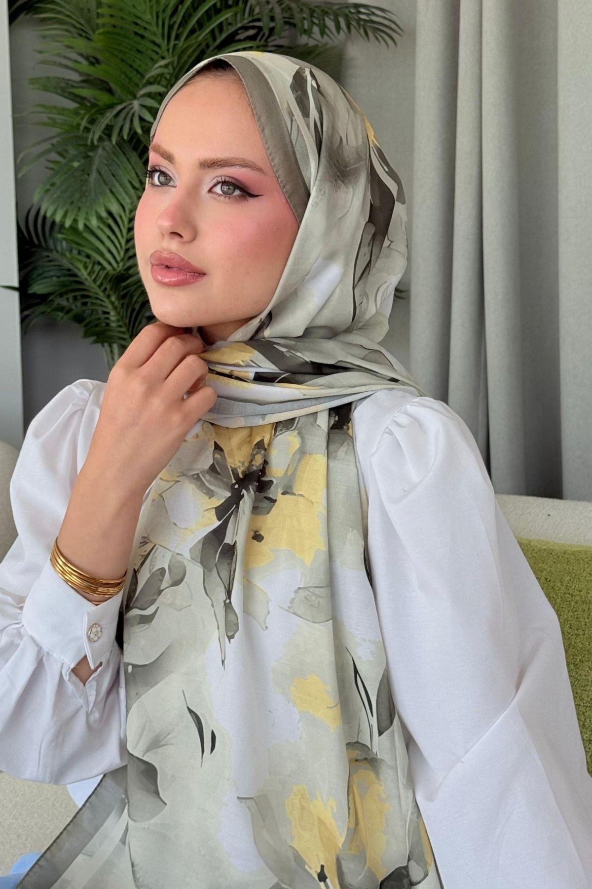 Alaçatı Dijital Şal Mint, Fiyatları Alaçatı Dijital Şal Mint- Haza Moda 