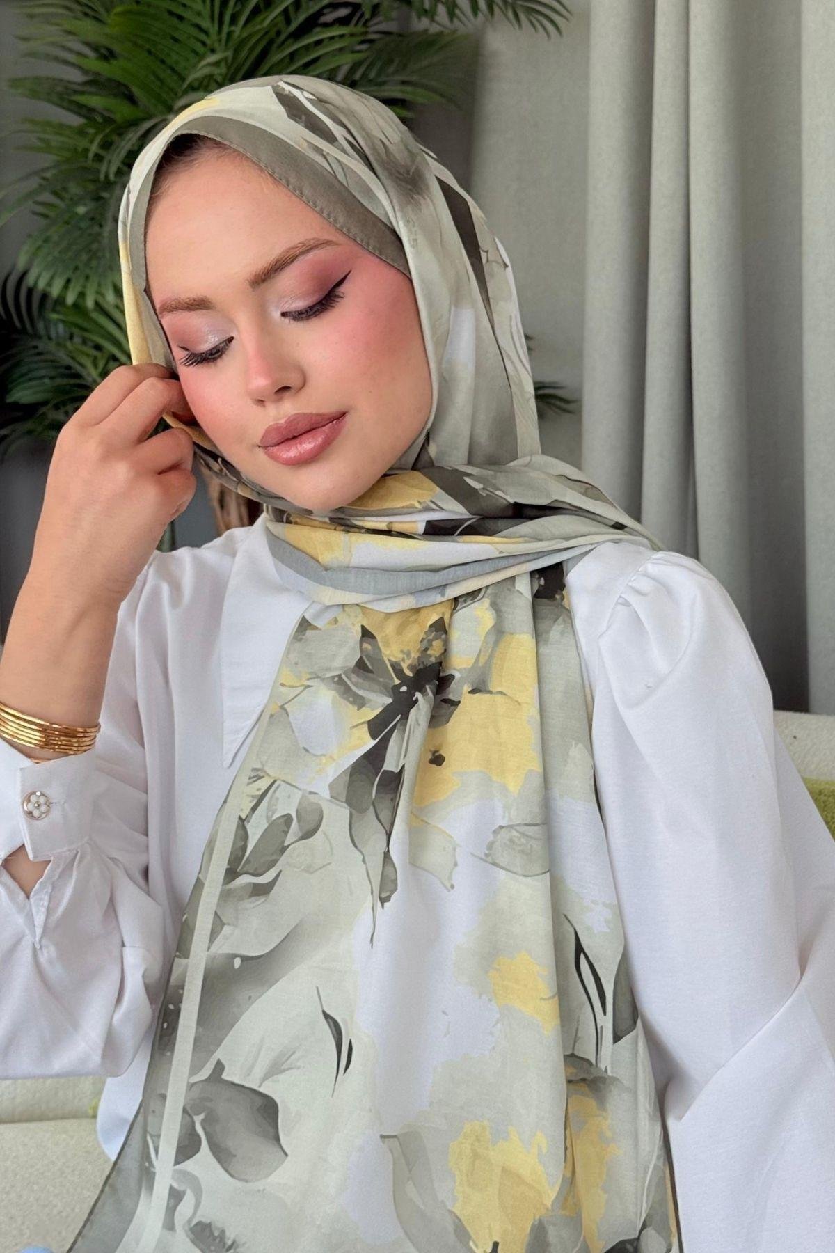 Alaçatı Dijital Şal Mint, Fiyatları Alaçatı Dijital Şal Mint- Haza Moda 