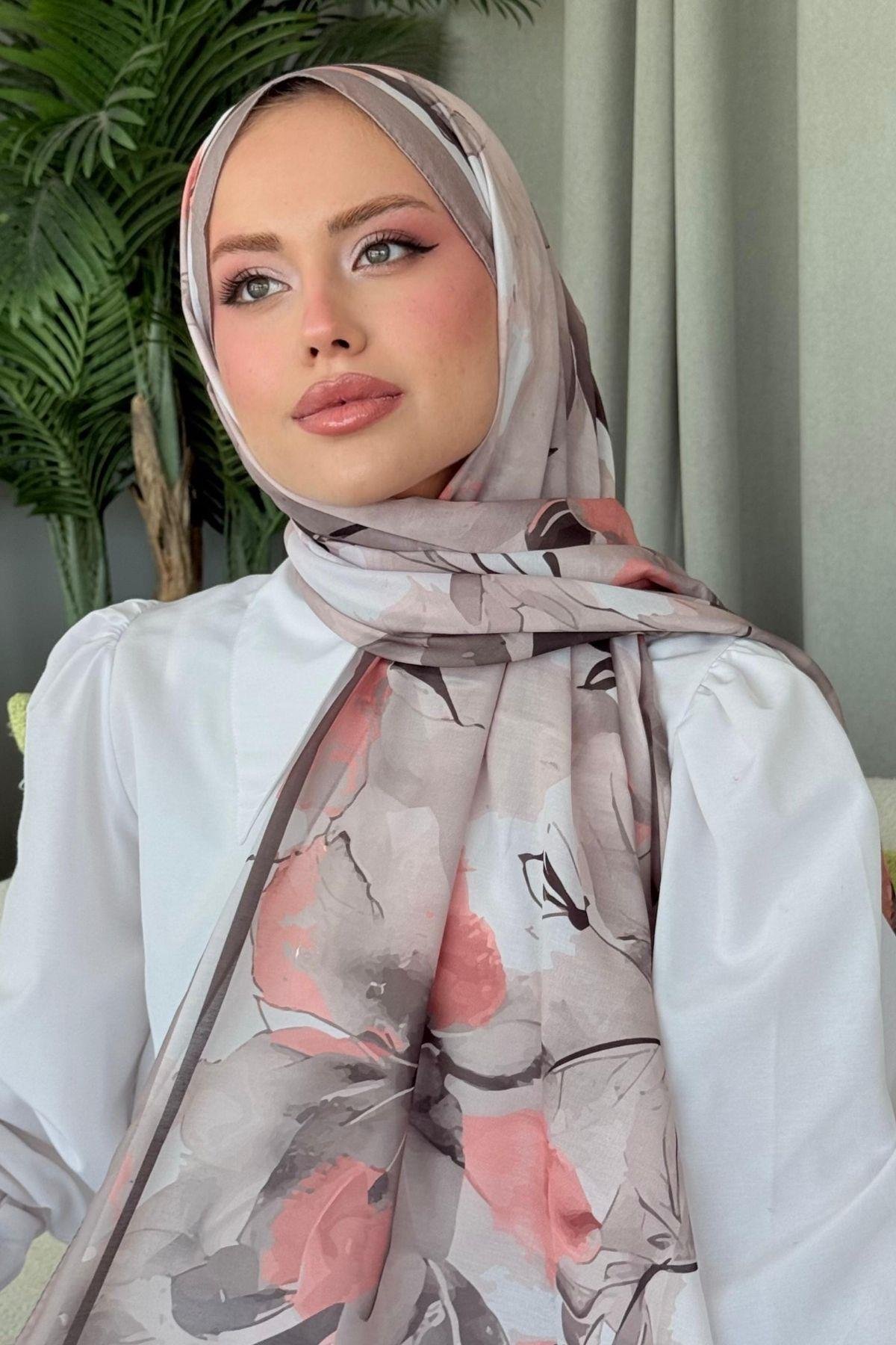 Alaçatı Dijital Şal Vizon, Fiyatları Alaçatı Dijital Şal Vizon- Haza Moda 