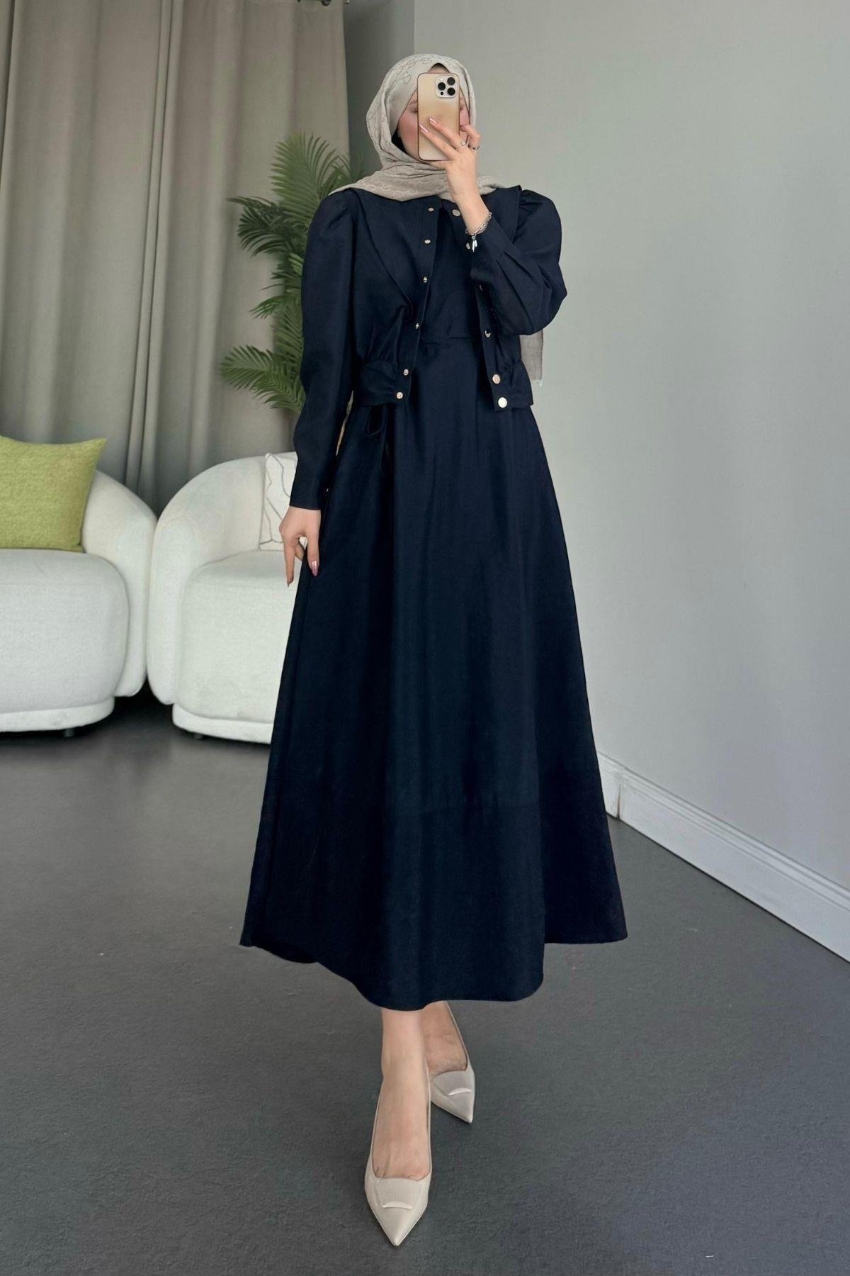 Alerli Ceketli Elbise Lacivert, Fiyatları 