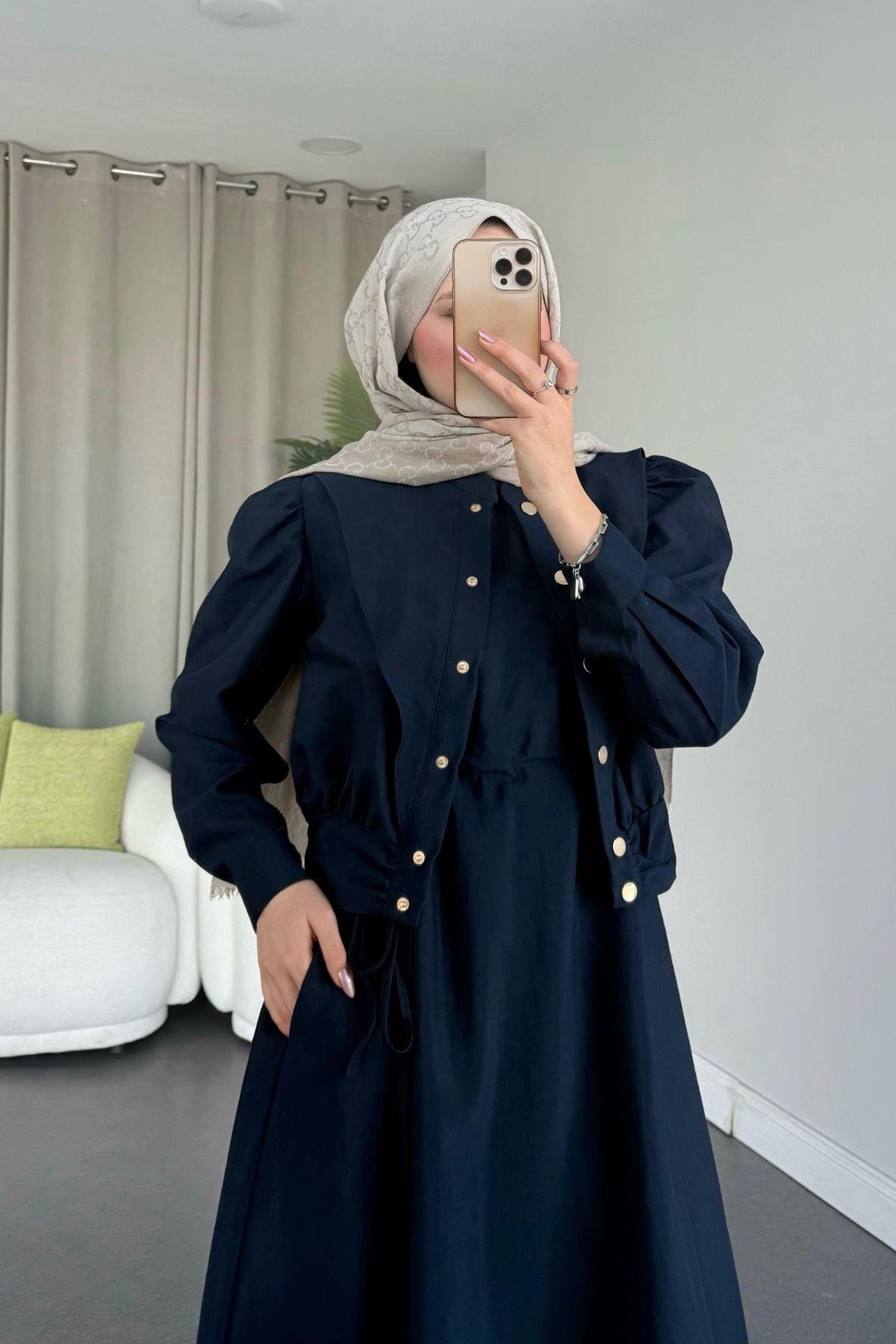 Alerli Ceketli Elbise Lacivert, Fiyatları 