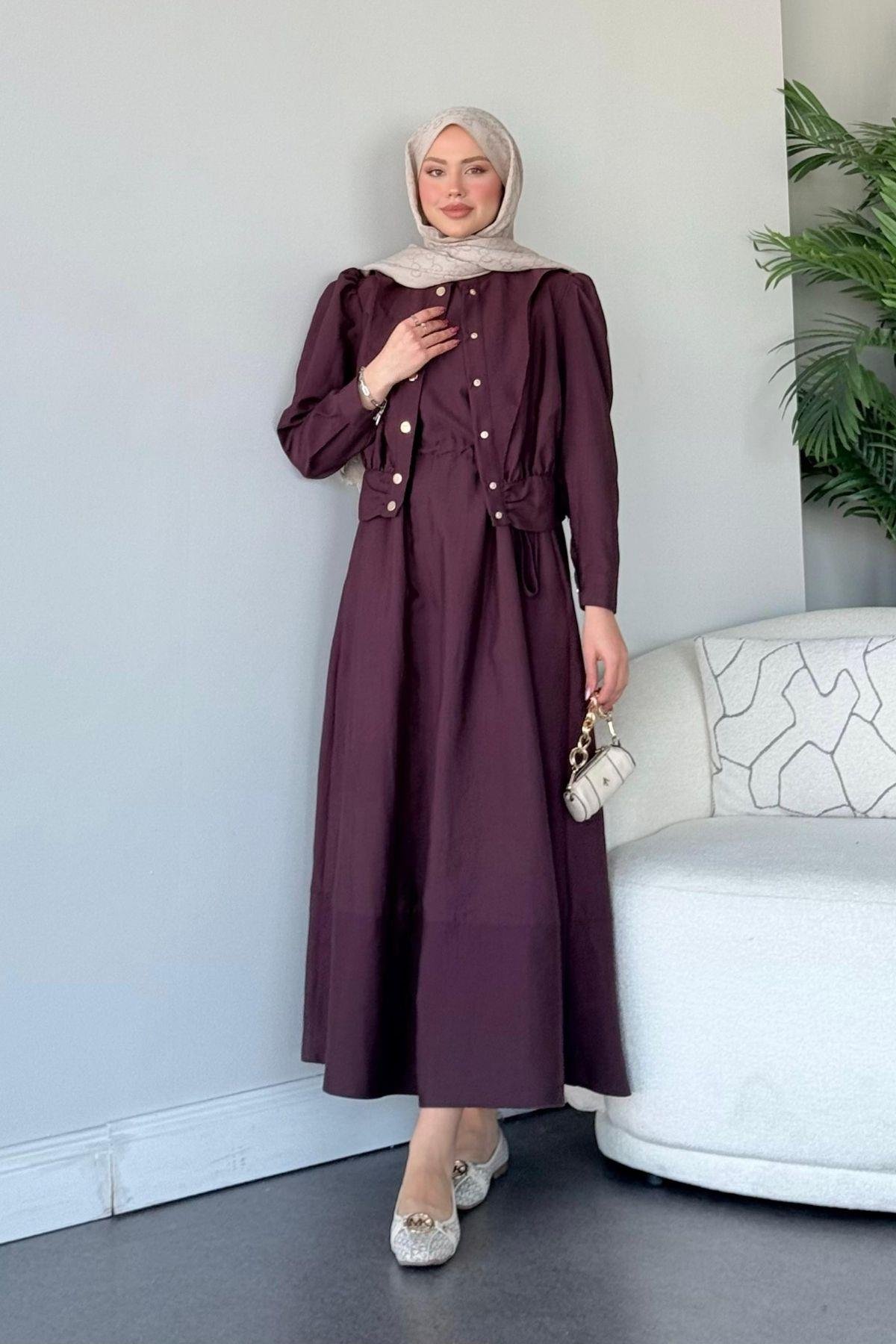 Alerli Ceketli Elbise Mürdüm, Fiyatları 