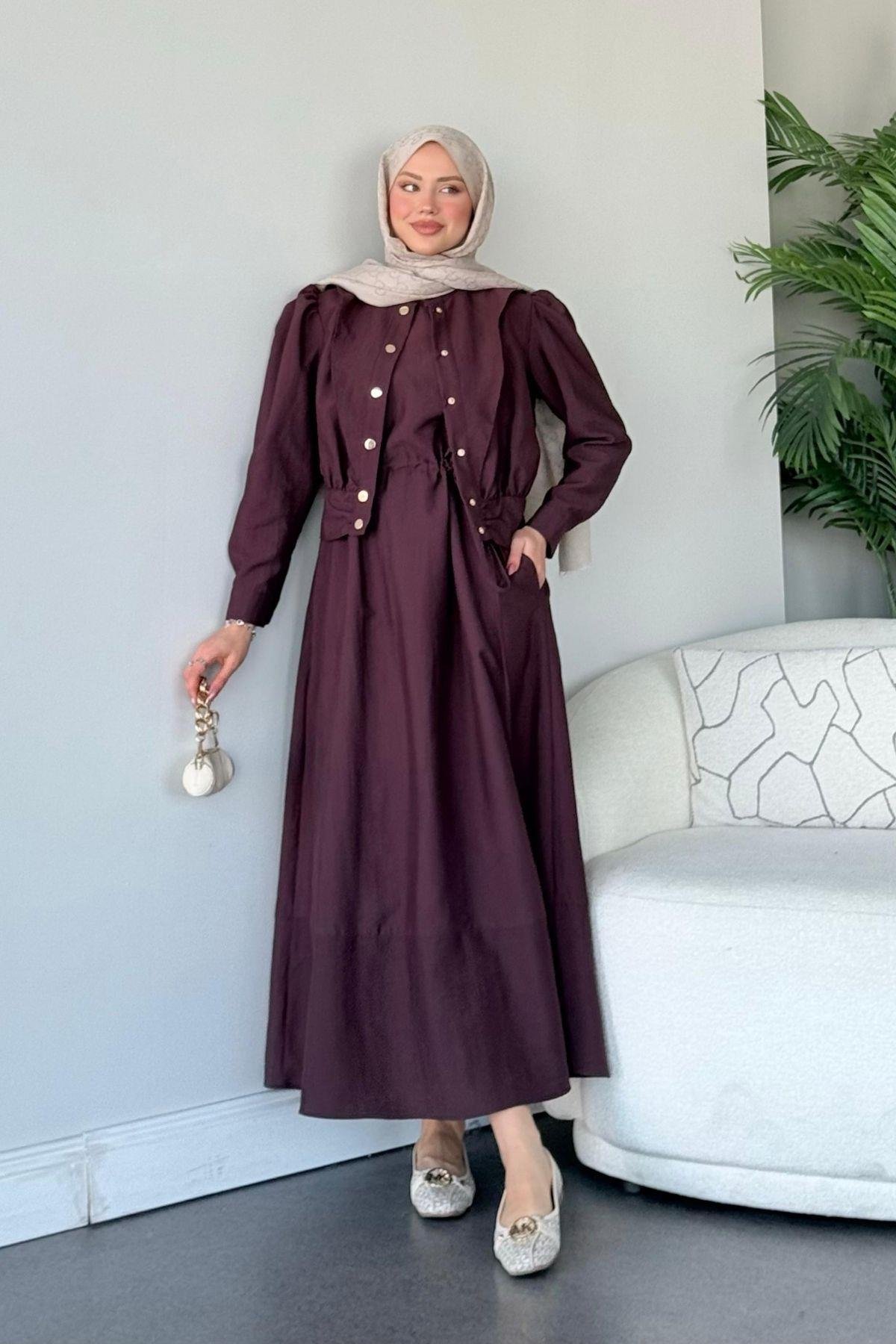 Alerli Ceketli Elbise Mürdüm, Fiyatları 