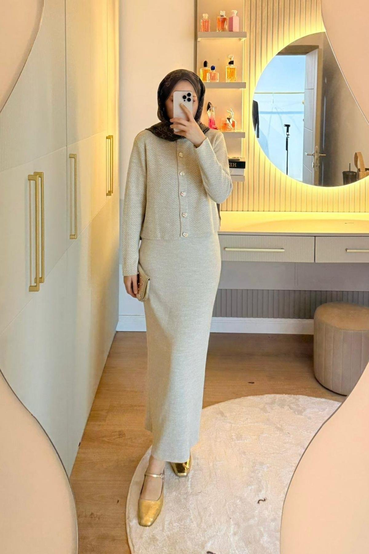 Amor Croplu Elbise Bej, Fiyatları 