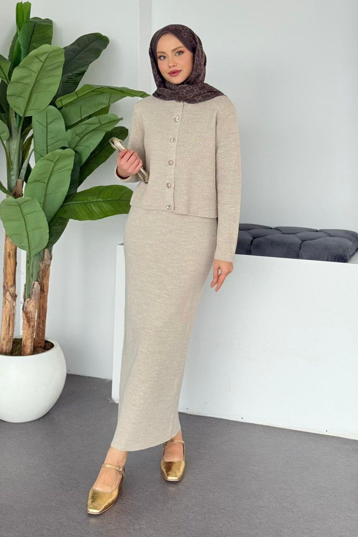 Amor Croplu Elbise Bej, Fiyatları 