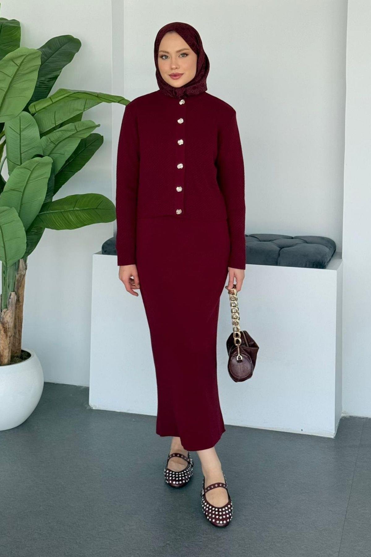 Amor Croplu Elbise Bordo, Fiyatları 