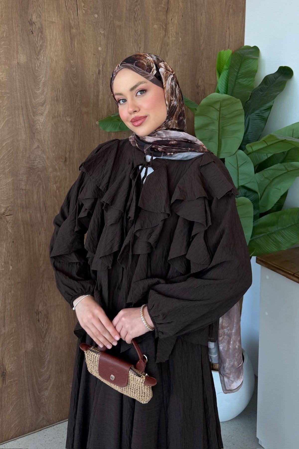 Angelina Fırfırlı Etekli Takım Kahve, Fiyatları 