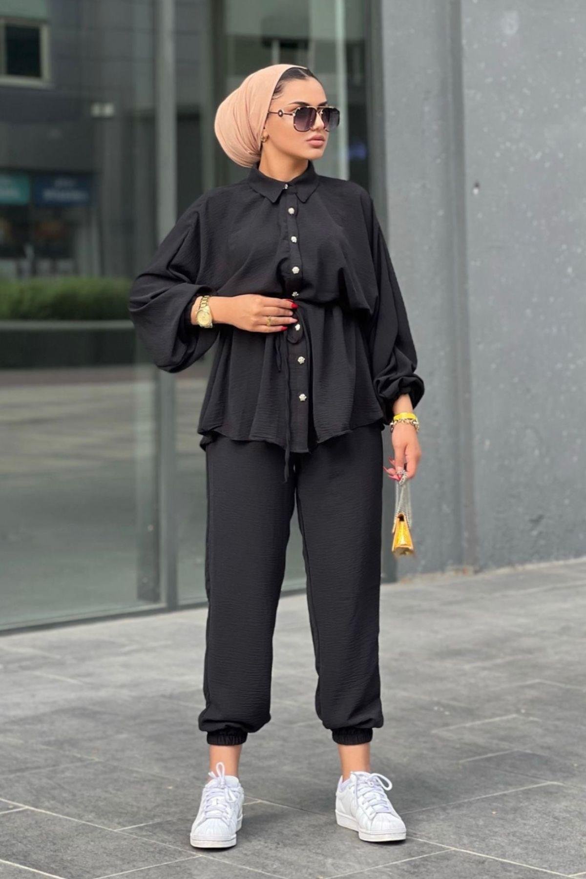 Anna Takım-SİYAH, Fiyatları Marley Takım-LİLA – Haza Moda | Tesettür Giyim 