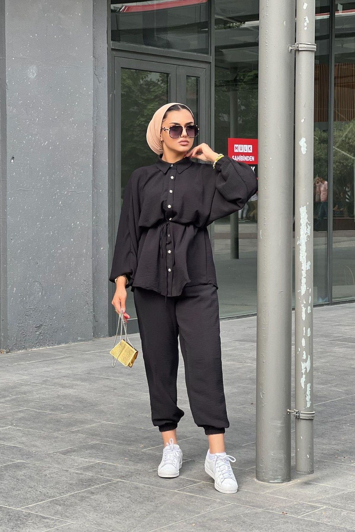 Anna Takım-SİYAH, Fiyatları Marley Takım-LİLA – Haza Moda | Tesettür Giyim 