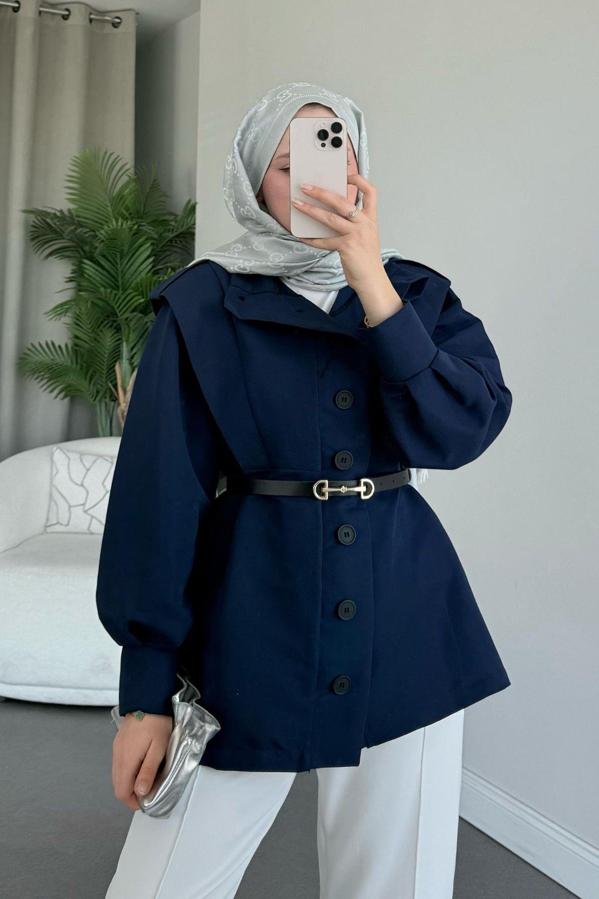 Apoletli Trenç Lacivert, Fiyatları 