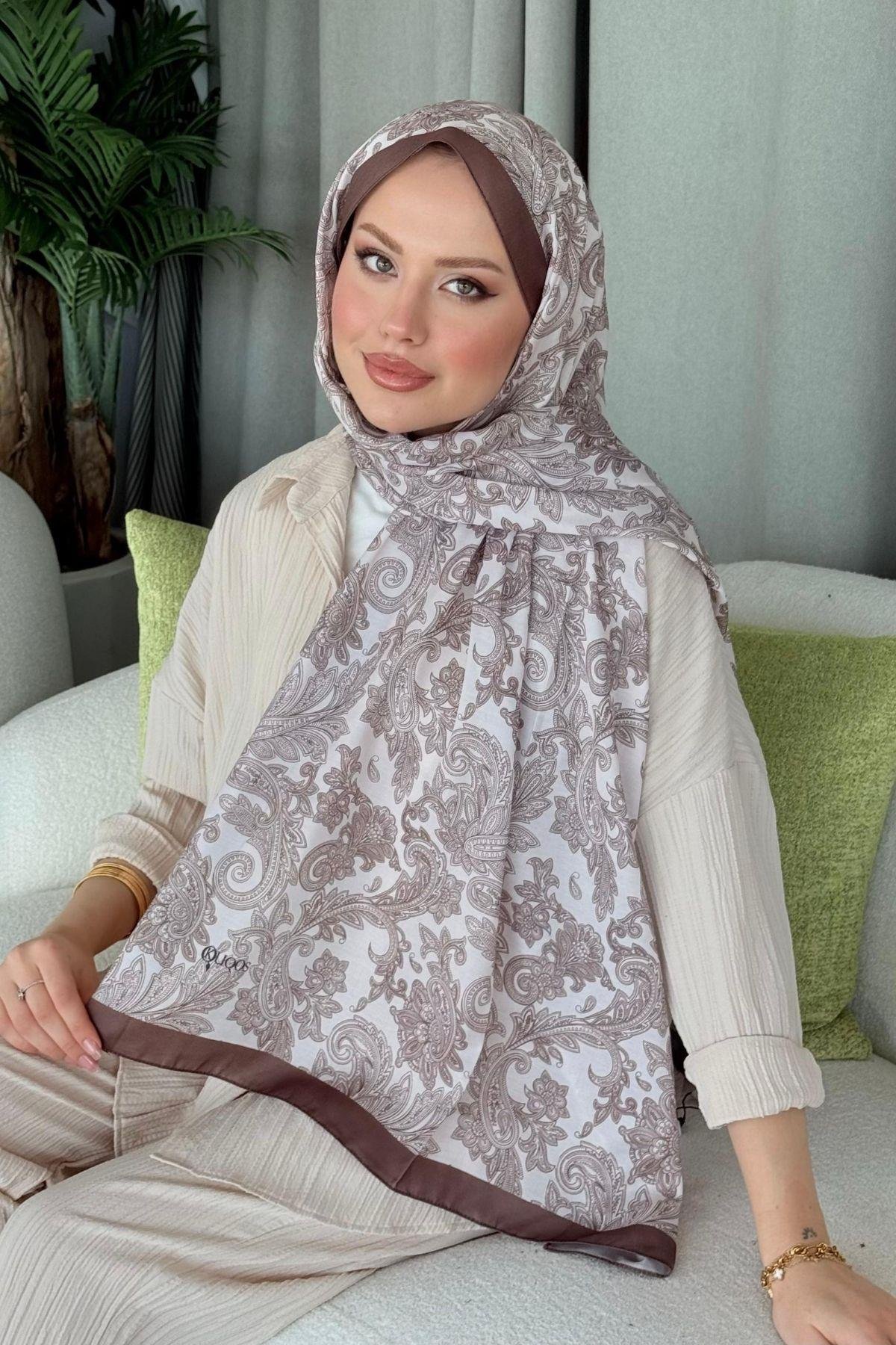 Aras Desen Dijital Şal Kahve, Fiyatları Aras Desen Dijital Şal Kahve- Haza Moda 