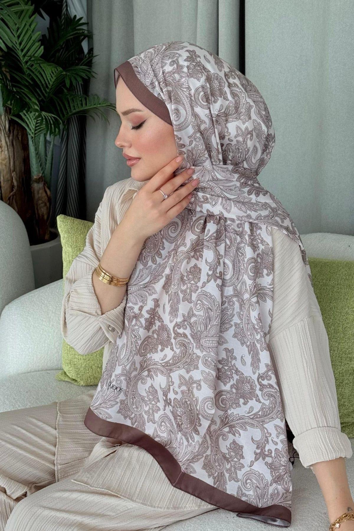 Aras Desen Dijital Şal Kahve, Fiyatları Aras Desen Dijital Şal Kahve- Haza Moda 