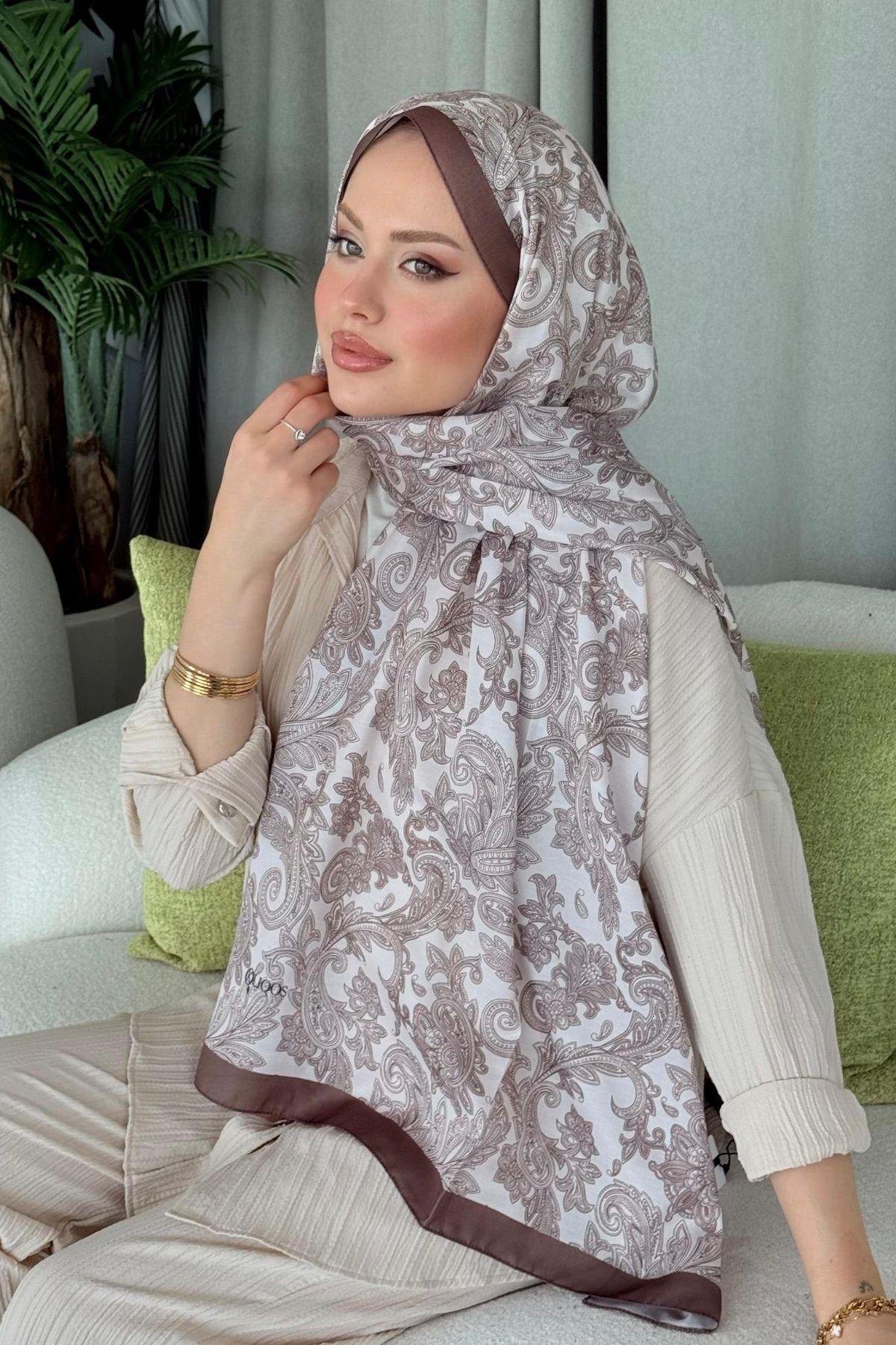 Aras Desen Dijital Şal Kahve, Fiyatları Aras Desen Dijital Şal Kahve- Haza Moda 