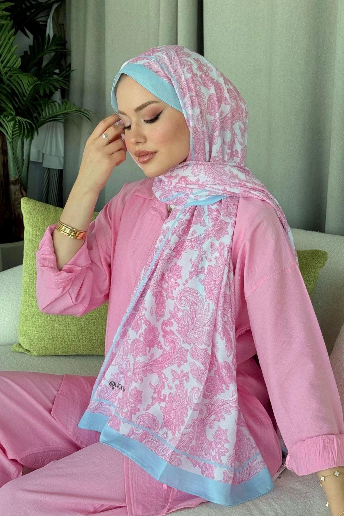 Aras Desen Dijital Şal Pembe, Fiyatları Aras Desen Dijital Şal Pembe- Haza Moda 