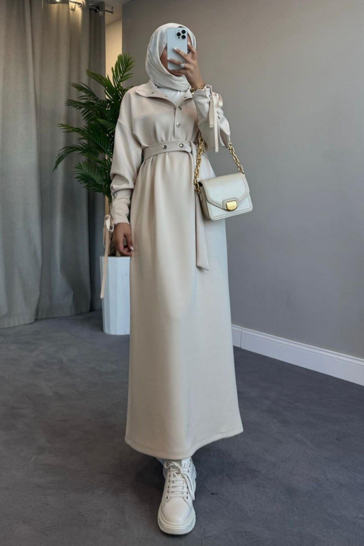 Arya Scuba Elbise Bej, Fiyatları 