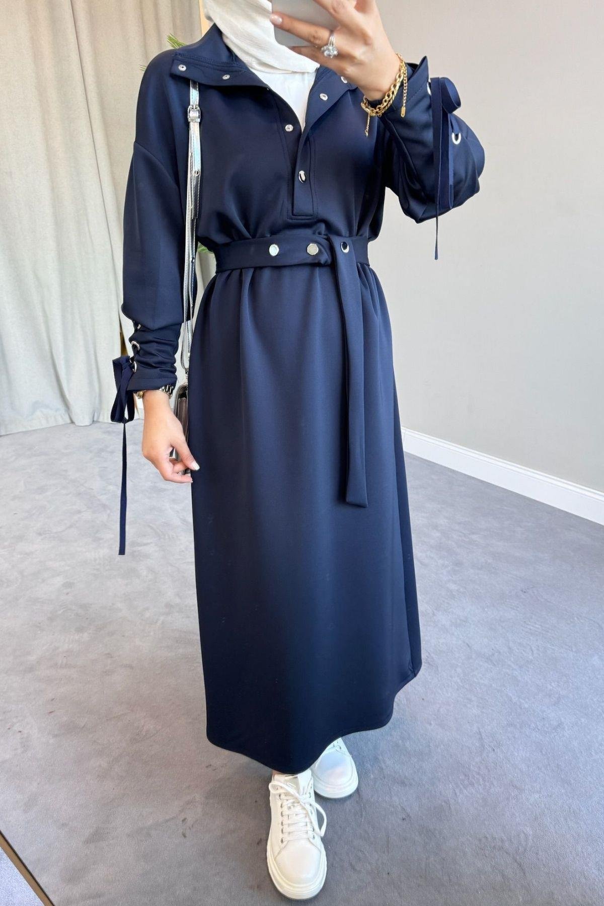 Arya Scuba Elbise Lacivert, Fiyatları 