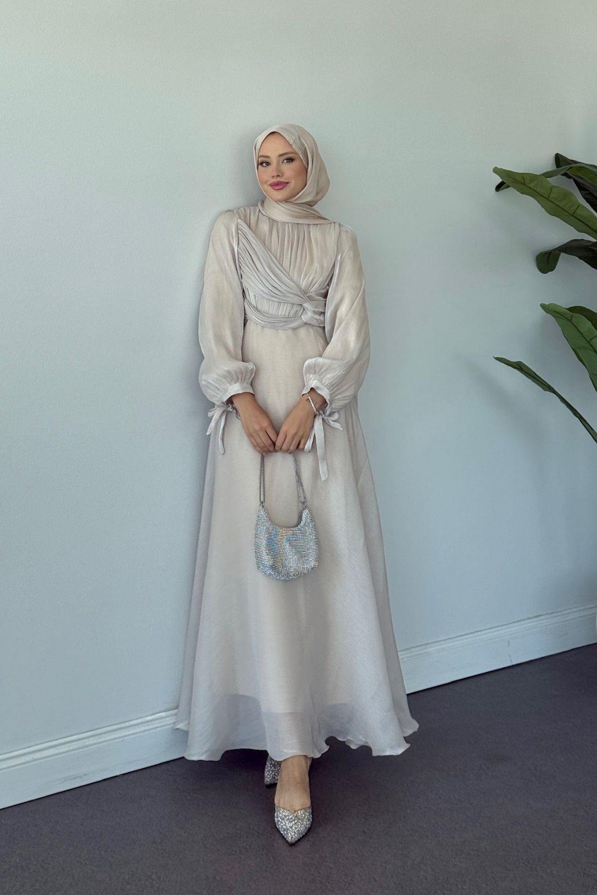 Asude Janjan Abiye Bej, Fiyatları Asude Janjan Abiye Bej- Haza Moda 