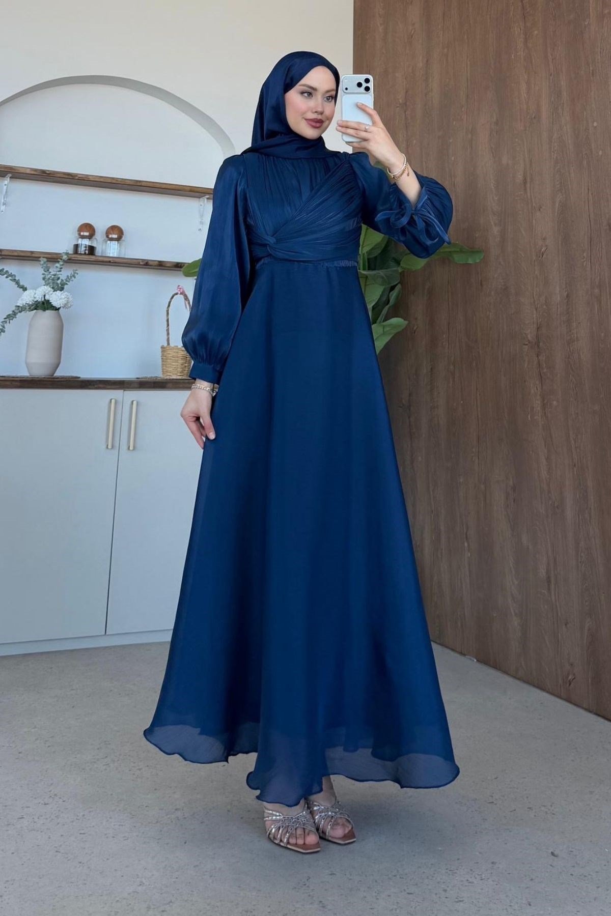 Asude Janjan Abiye Lacivert, Fiyatları Asude Janjan Abiye Lacivert- Haza Moda 