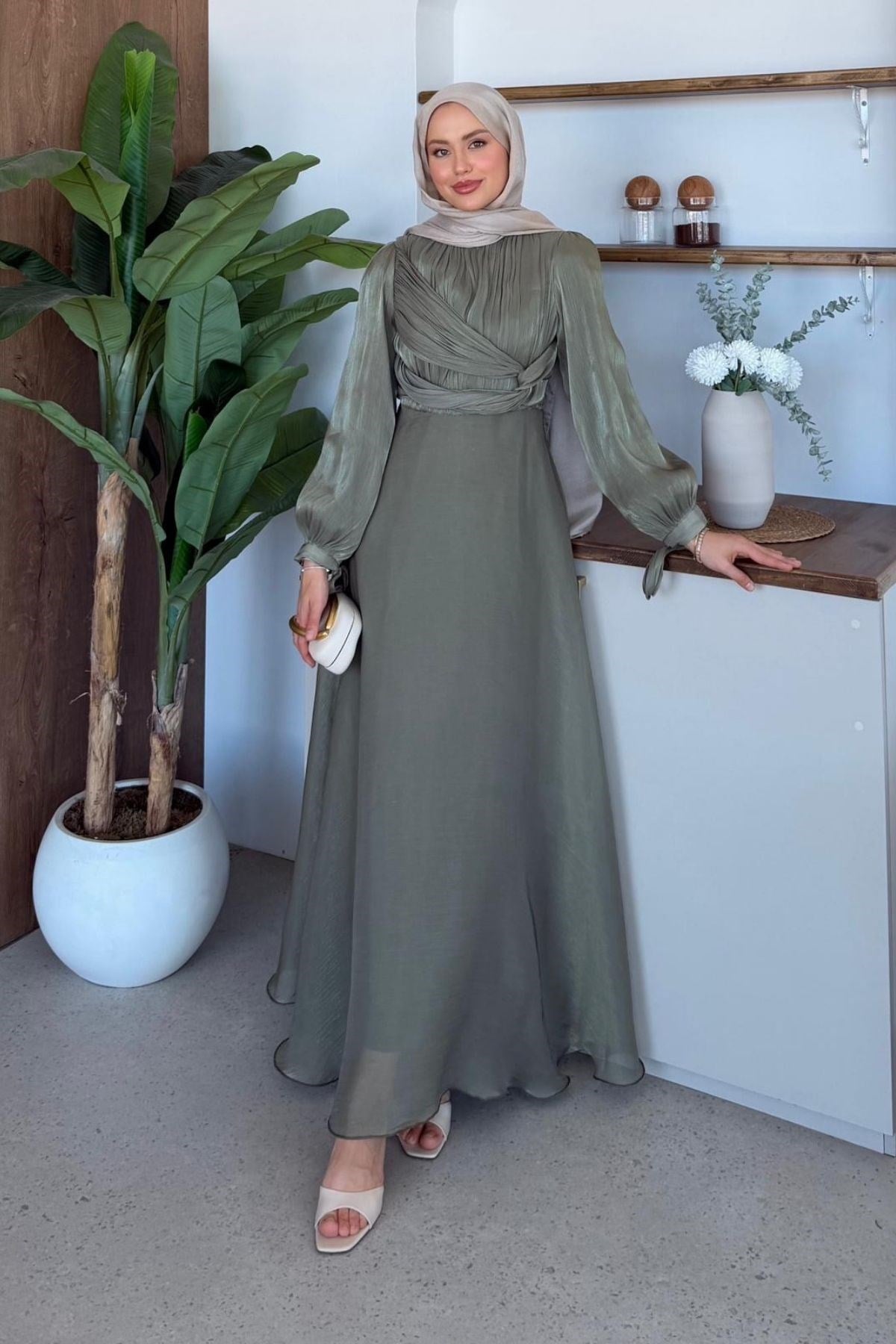 Asude Janjan Abiye Mint, Fiyatları Asude Janjan Abiye Mint- Haza Moda 