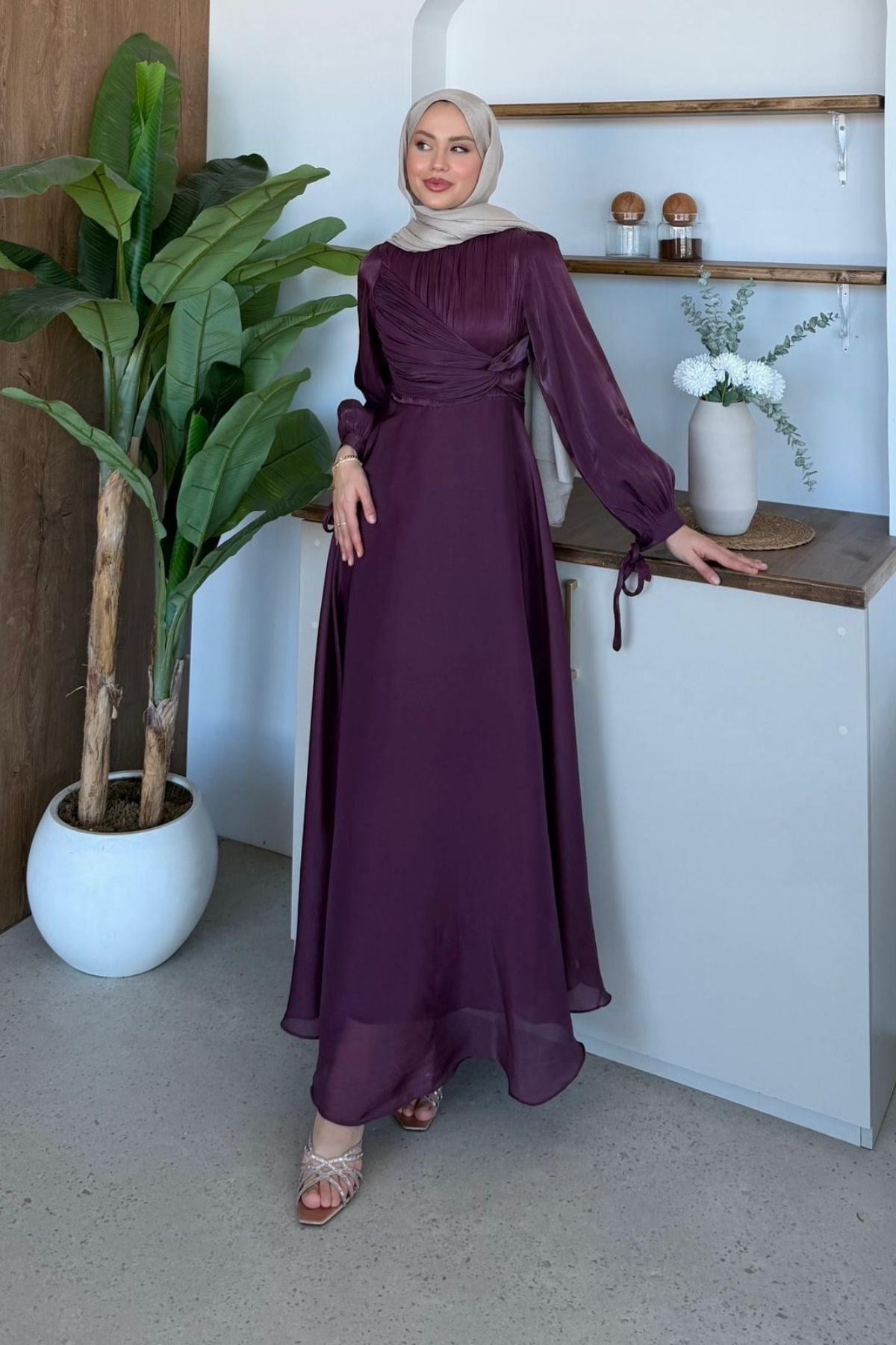 Asude Janjan Abiye Mürdüm, Fiyatları Asude Janjan Abiye Mürdüm- Haza Moda 