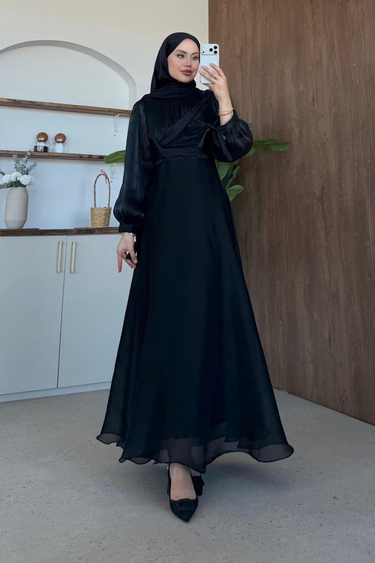 Asude Janjan Abiye Siyah, Fiyatları Asude Janjan Abiye Siyah- Haza Moda 