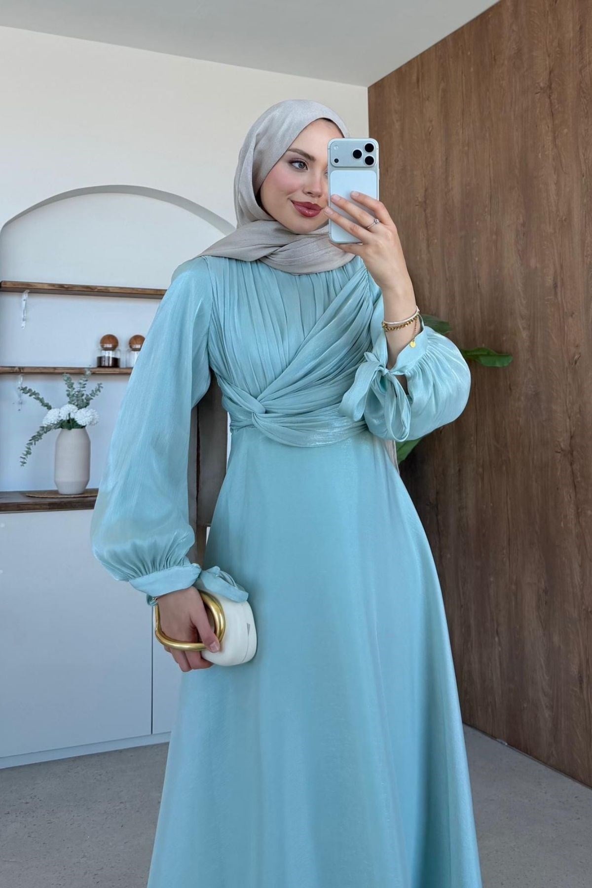 Asude Janjan Abiye Su Yeşili, Fiyatları Asude Janjan Abiye Su yeşili- Haza Moda 