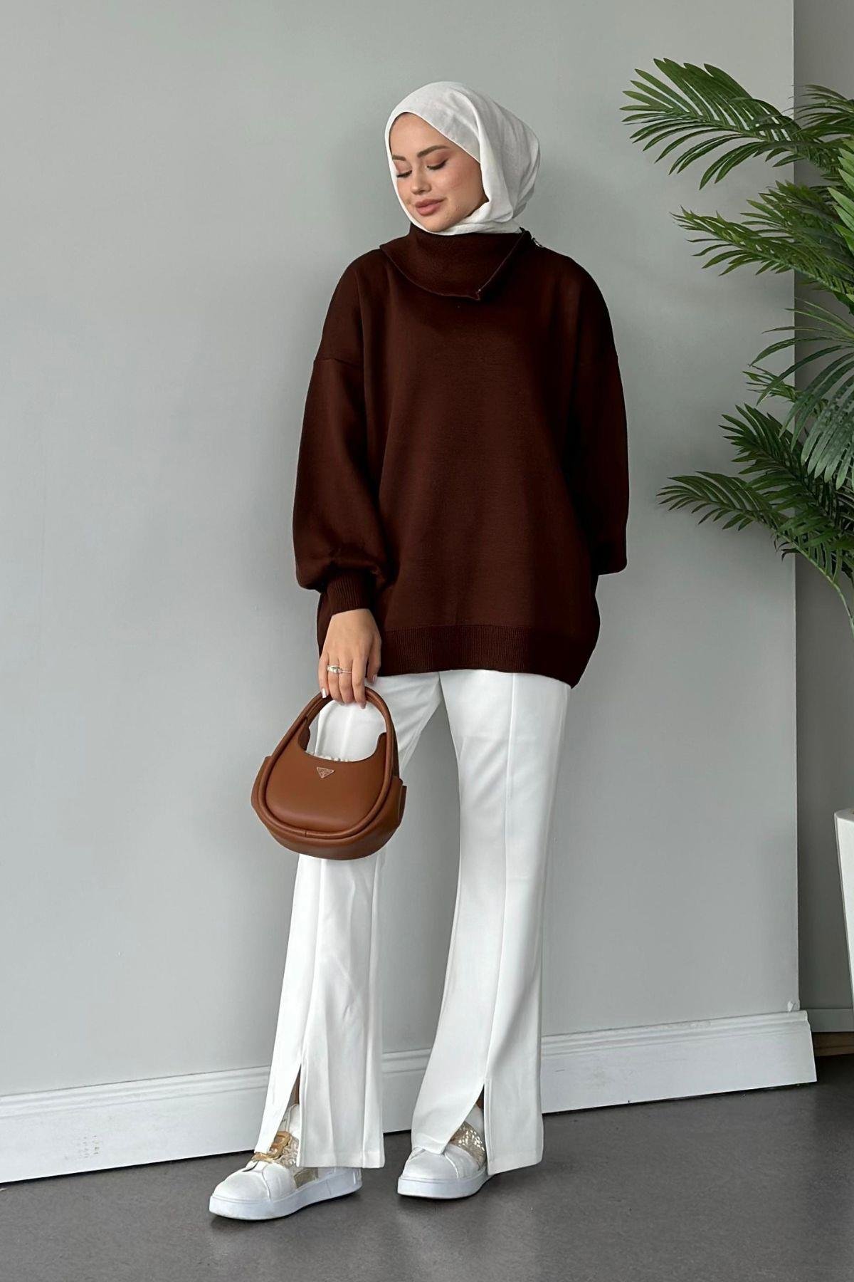 Asya Fermuarlı Kazak Acıkahve, Fiyatları 