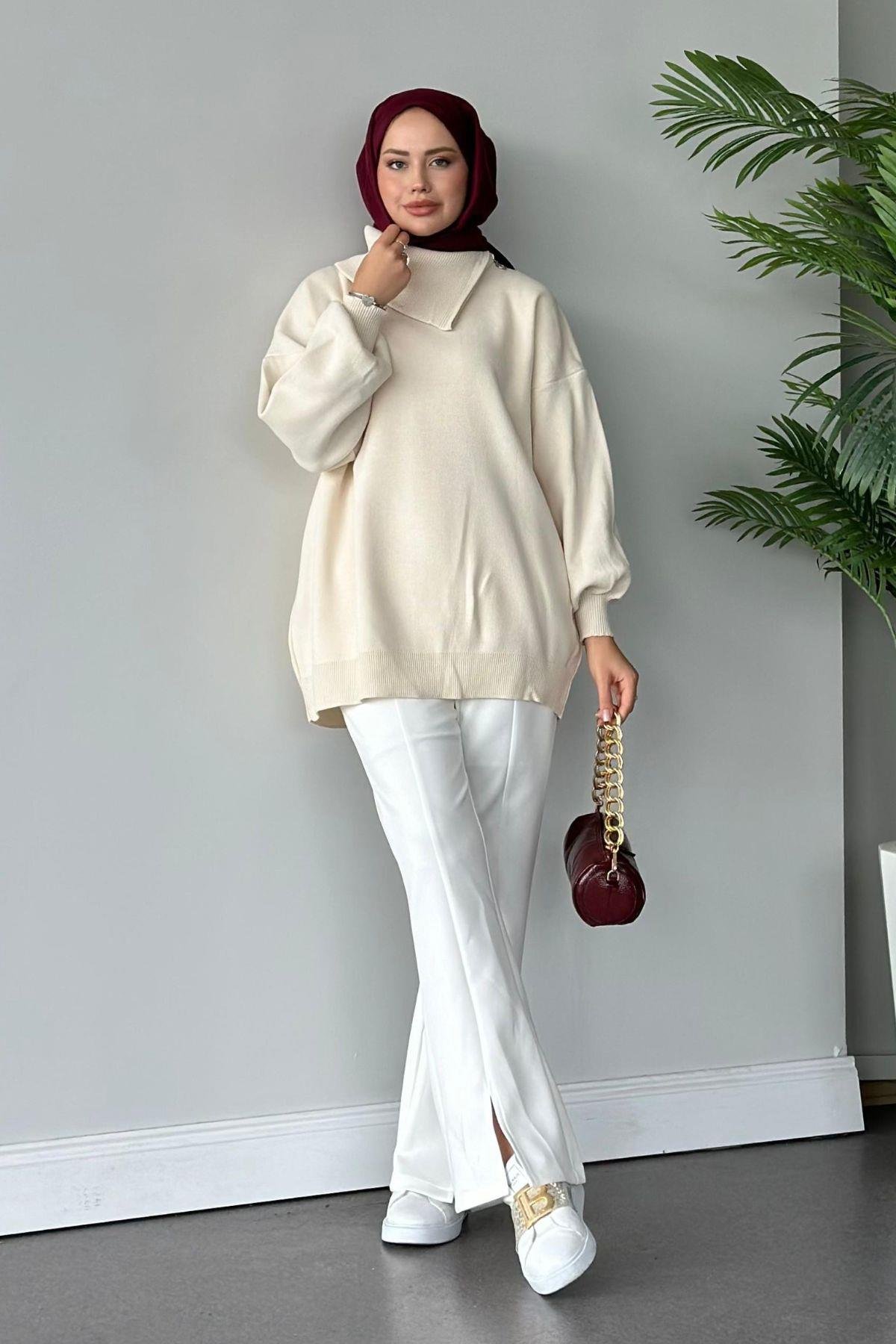 Asya Fermuarlı Kazak Ekru, Fiyatları 