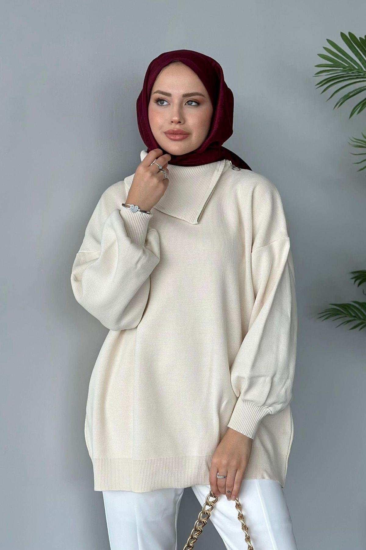 Asya Fermuarlı Kazak Ekru, Fiyatları 