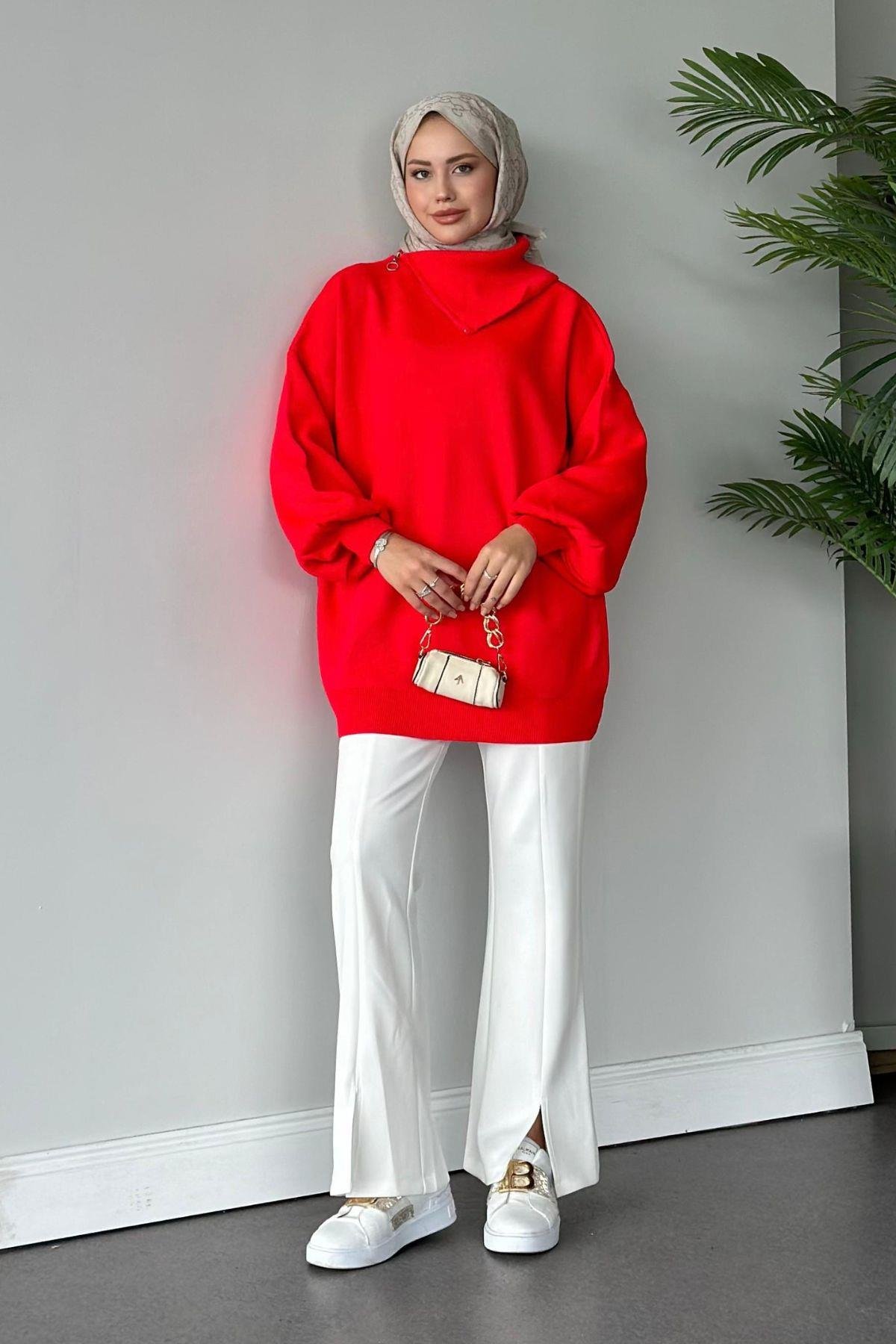 Asya Fermuarlı Kazak Kırmızı, Fiyatları 