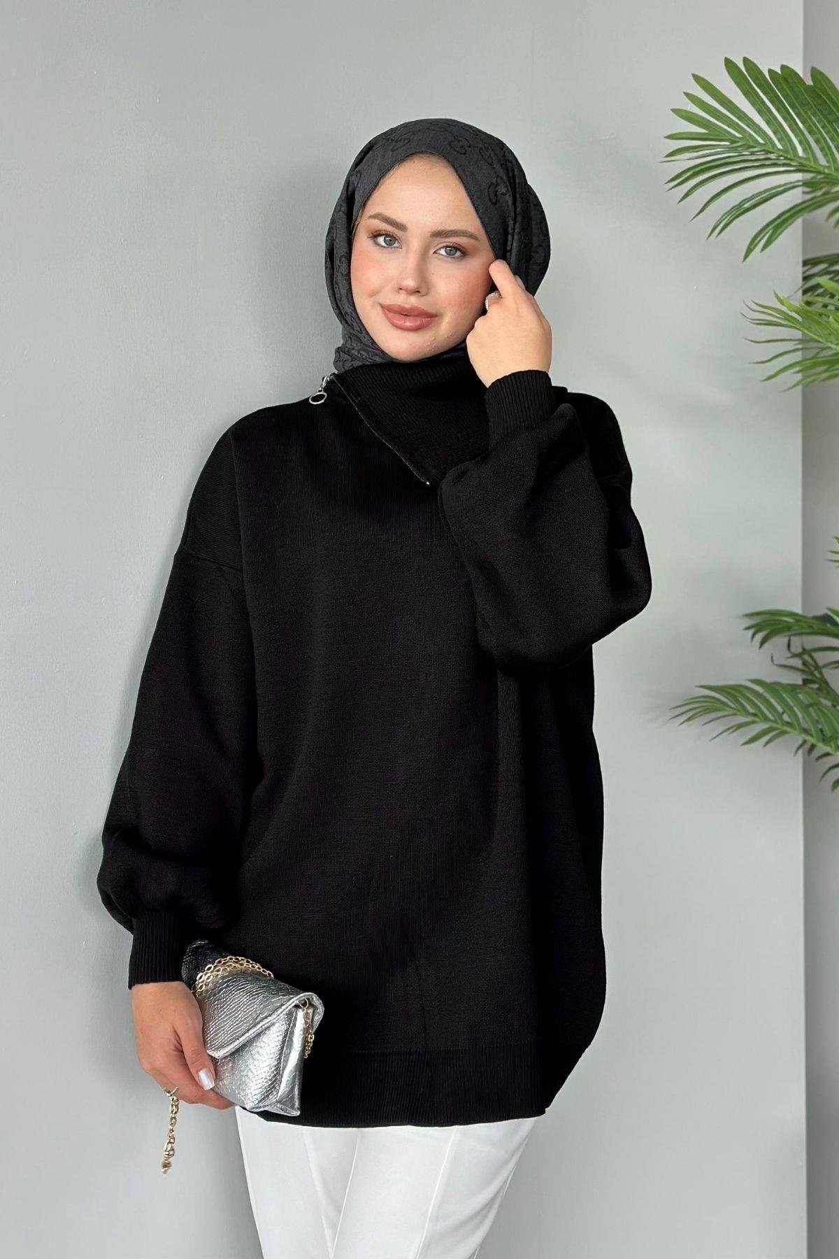 Asya Fermuarlı Kazak Siyah, Fiyatları 