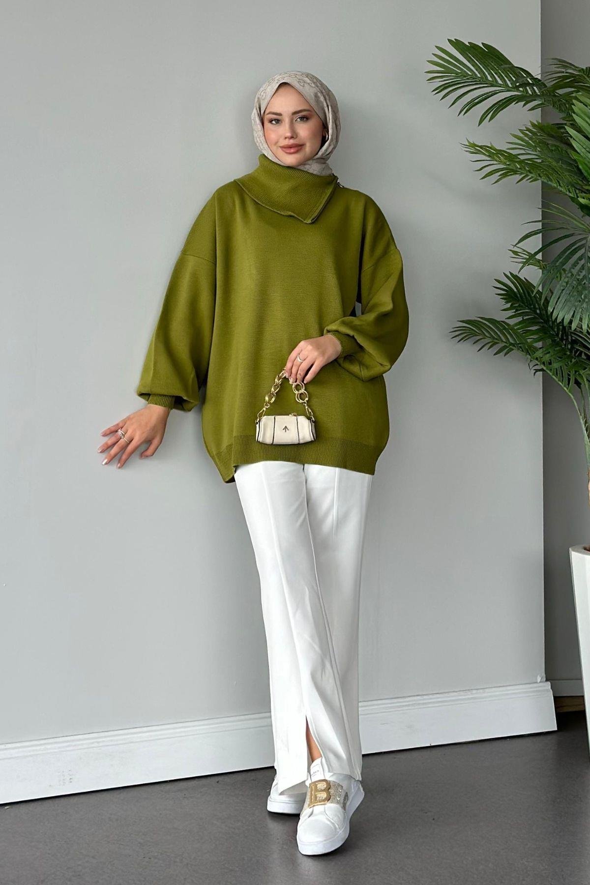 Asya Fermuarlı Kazak Yağyeşili, Fiyatları 