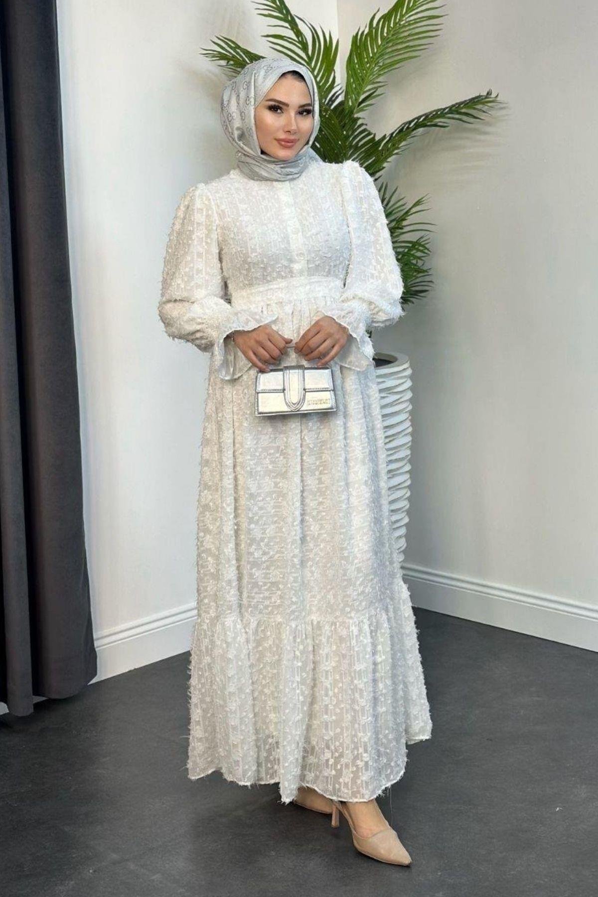 Asya Kemerli Elbise Beyaz, Fiyatları 