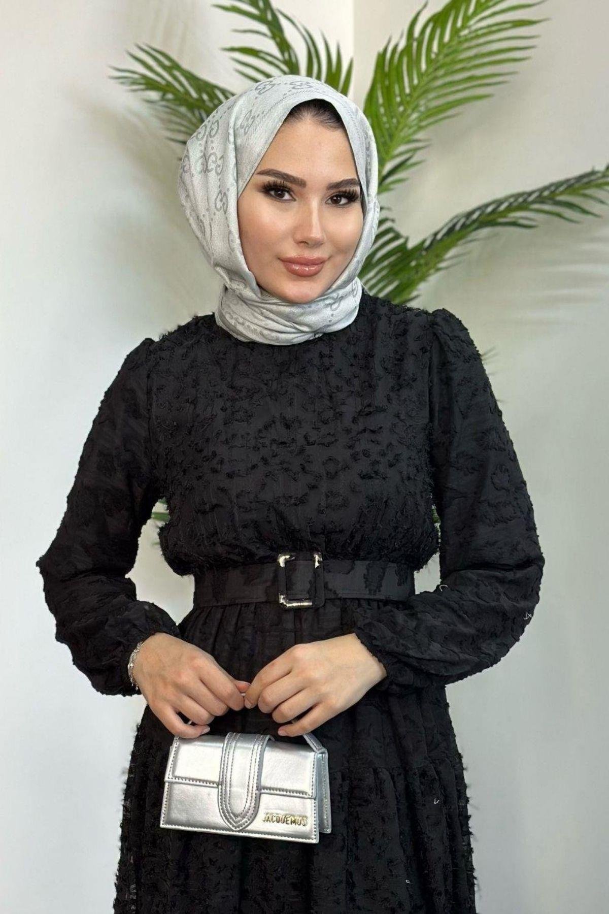 Asya Kemerli Elbise Siyah, Fiyatları 