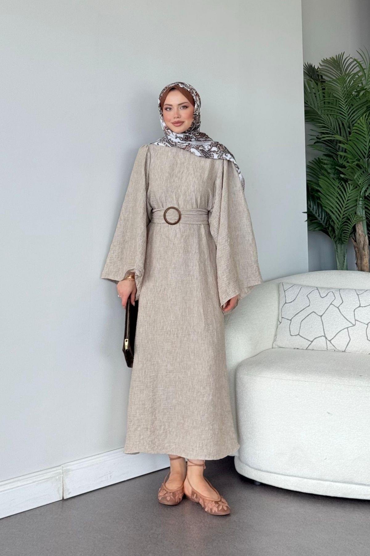 Atina Keten Elbise Vizon, Fiyatları Atina Keten Elbise Vizon- Haza Moda